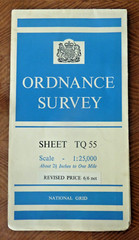OS Paper Map 1: 25000 Sheet TQ 55 Sevonoaks Dunton Green Otford Kemsing