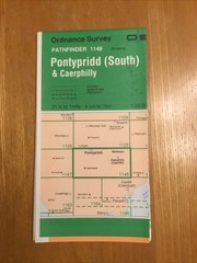 1993 Ordnance Survey Pathfinder Map 1148 ST 08/18 Pontypridd South & Caerphilly