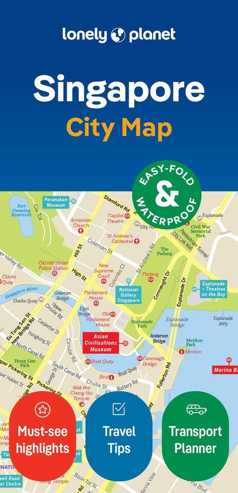 Lonely Planet Singapore City Map Durable, Waterproof, EasyFold Planning Map w…