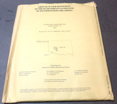 1976 OWRB Ground Water Resources Rush Spring Sandstone OK Publication 72, 3 Maps