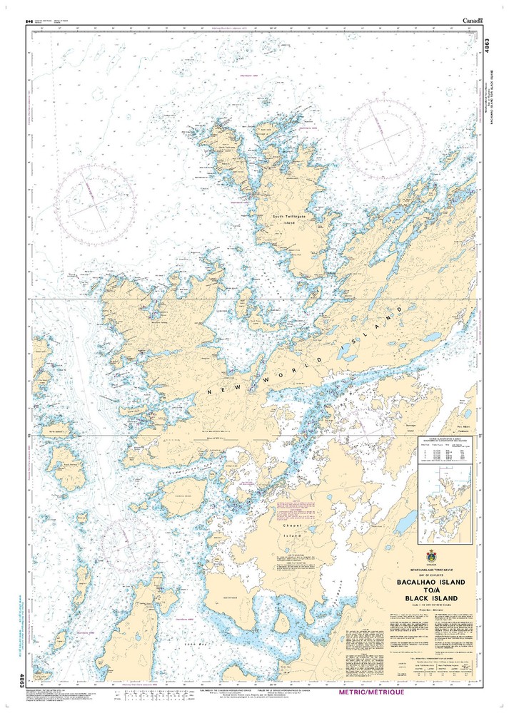 Bacalhao Island to/à Black Island | CHS Chart 4863 (48 x 34)