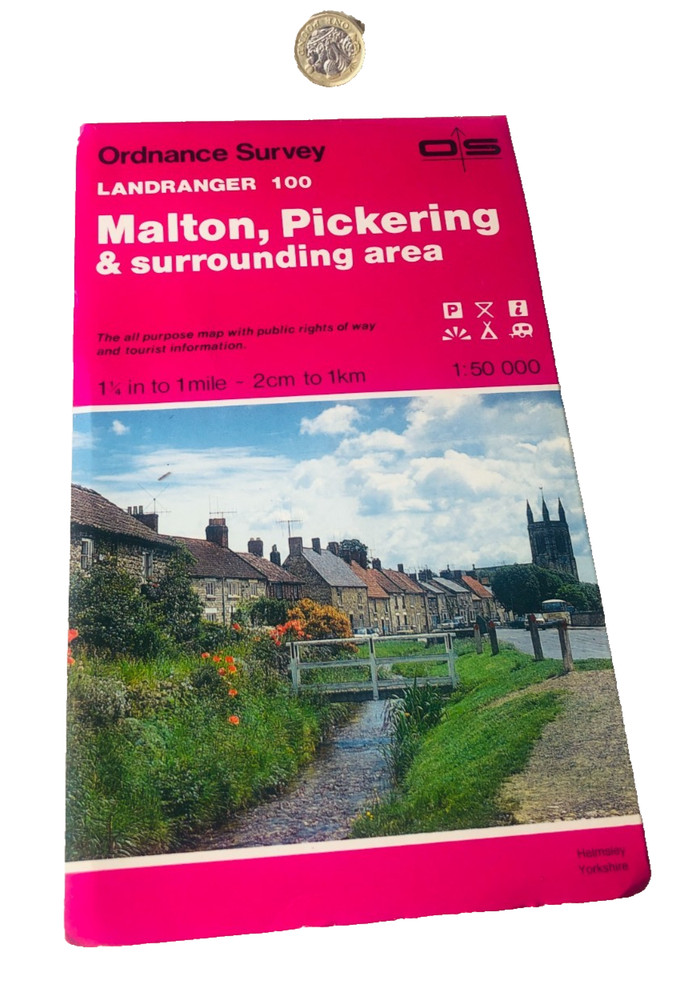 Map Malton Pickering Ordnance Survey Vintage ra