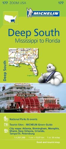 Deep South – Zoom Map 177: Map (Michelin Zoom M… by Michelin Sheet map, folded