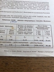 Rare Swiss Hotel Helvetie Et Des Families Advertisement Montreux Circa 1960