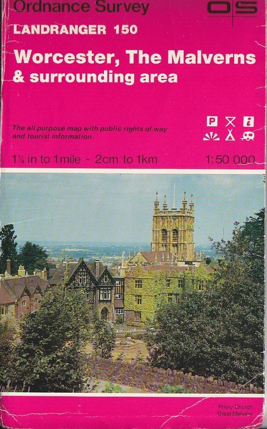 Ordnance Survey Landranger Map Sheet 150: Worcester, the Malverns and Area