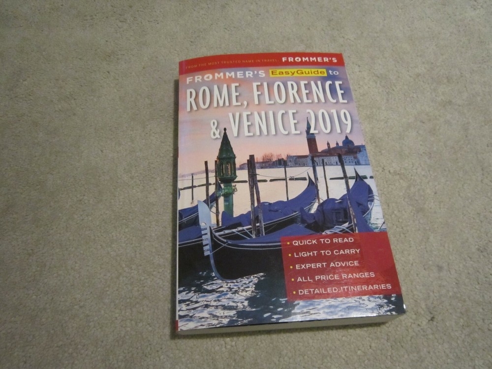 frommer’s ,Rome ,Florence & Venice ,2019 guide book and map