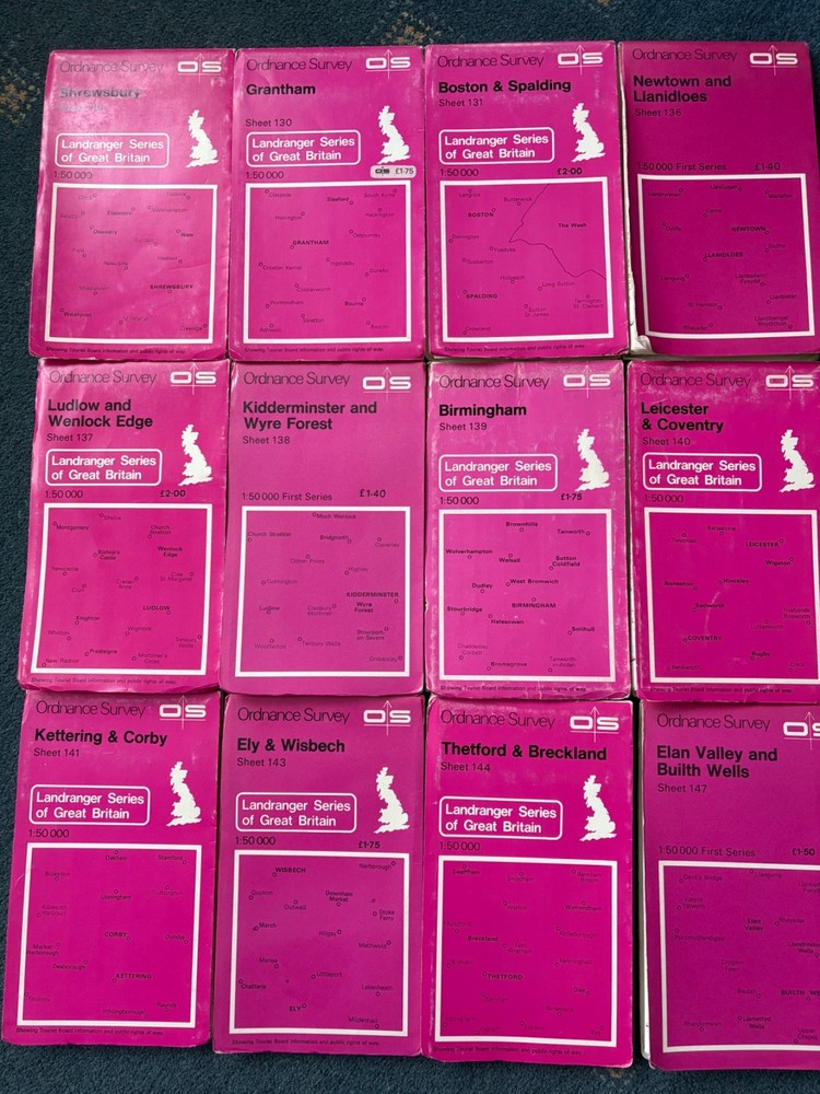 Assorted OS maps – one map per order
