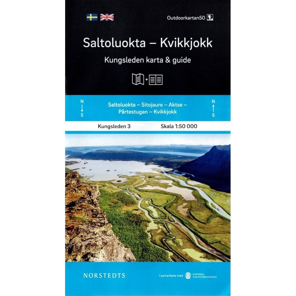Sweden Saltoluokta – Kvikkjokk. Kungsleden hiking trail map & guide – part 3