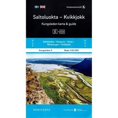 Sweden Saltoluokta – Kvikkjokk. Kungsleden hiking trail map & guide – part 3