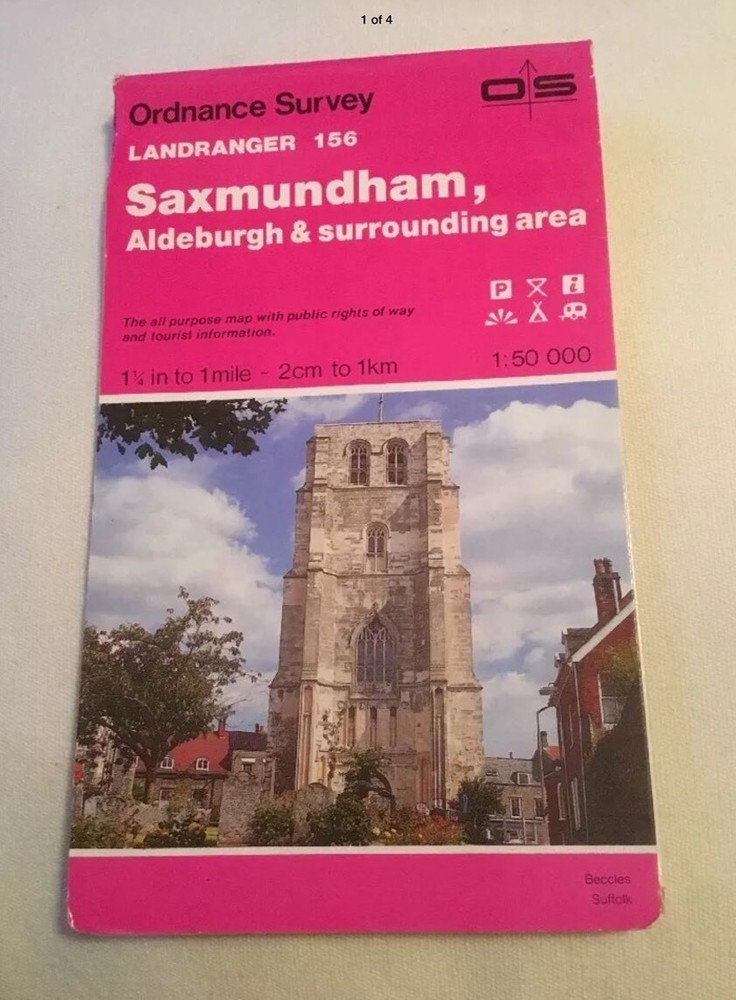 1988 Landranger Ordnance Survey Map 156 Saxmundham, Aldeburgh And Surrounding