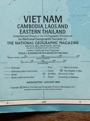 National Geographical maps (2) China, and Vietnam, 1960s vintage