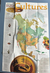 North American Cultures, National Geographic, Map & Poster, 2004