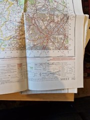 Ordnance Survey Map Of Great Britian – HUDDERSFIELD – 1966 – 1/63360