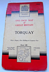 Ordnance Survey Map – Seventh Series – Sheet 188 – Torquay – 1961