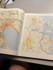 Britannica Atlas 1768 Hardcover Book 1988 Edition Large Color World Maps 15″X11″