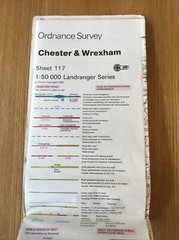 1990 Ordnance Survey Landranger Map 117 Chester And Wrexham (incl Connah’s Quay
