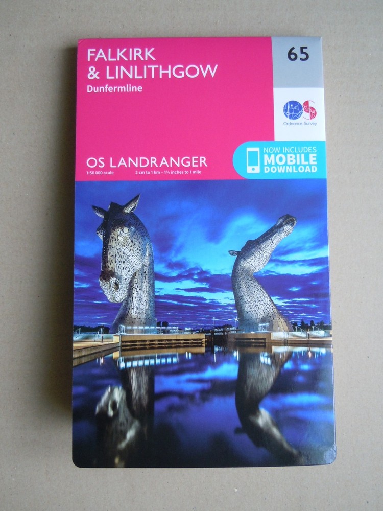 OS LANDRANGER MAP SHEET 65 FALKIRK & LINLITHGOW LIVINGSTON 2017 ORDNANCE SURVEY