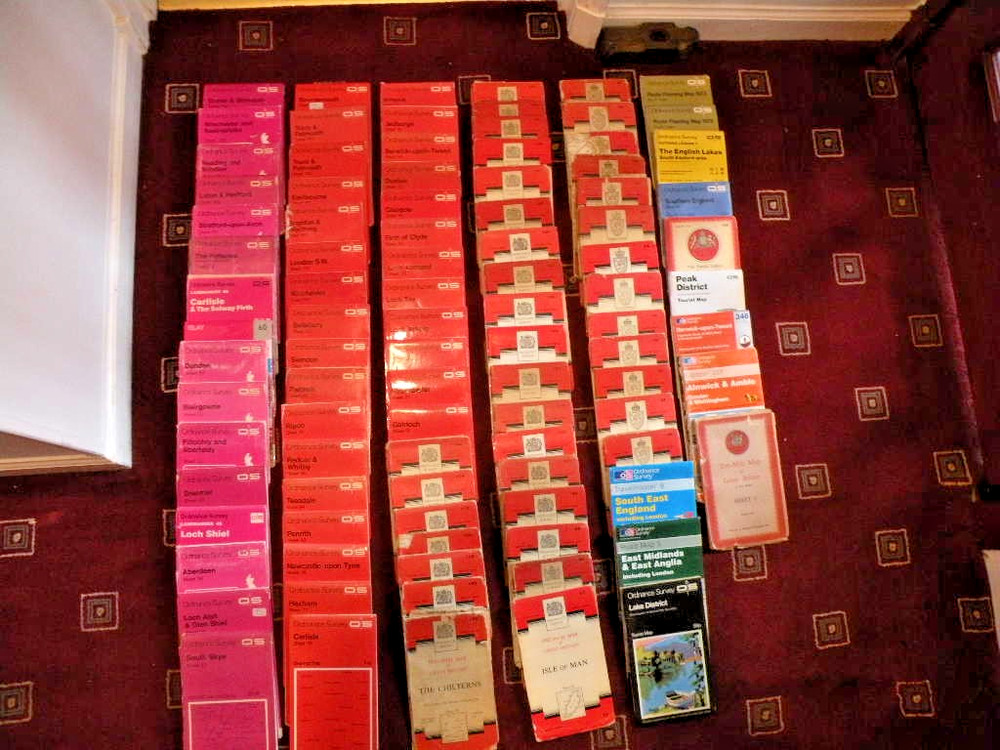 96 Ordnance Survey Maps 1:50000, 1:63360, One Inch, Seventh Series and Others
