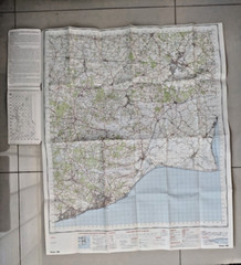 Hastings OS Ordnance Survey One Inch Map Sheet 184 1969