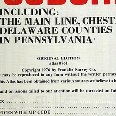 Vintage Franklin’s Street & Zip Code Atlas of the Western (Phila) Suburbs