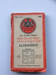 Vintage Ordnance Survey Cloth Sheet Map No.169 Aldershot