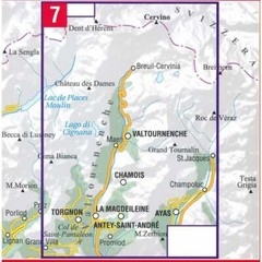 Italy Alps Valtournenche Monte Cervino walking hiking skiing map & guide 7 1:25K