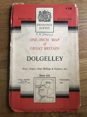 Vintage Ordnance Survey One-Inch Map Sheet 116 Dolgelley (1957)