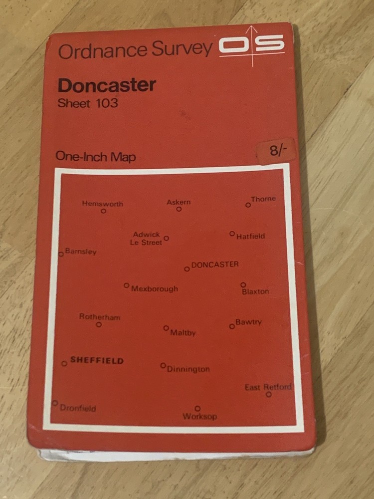 Ordnance Survey One Inch Map Sheet 103 Doncaster 1968 OS Vintage Map