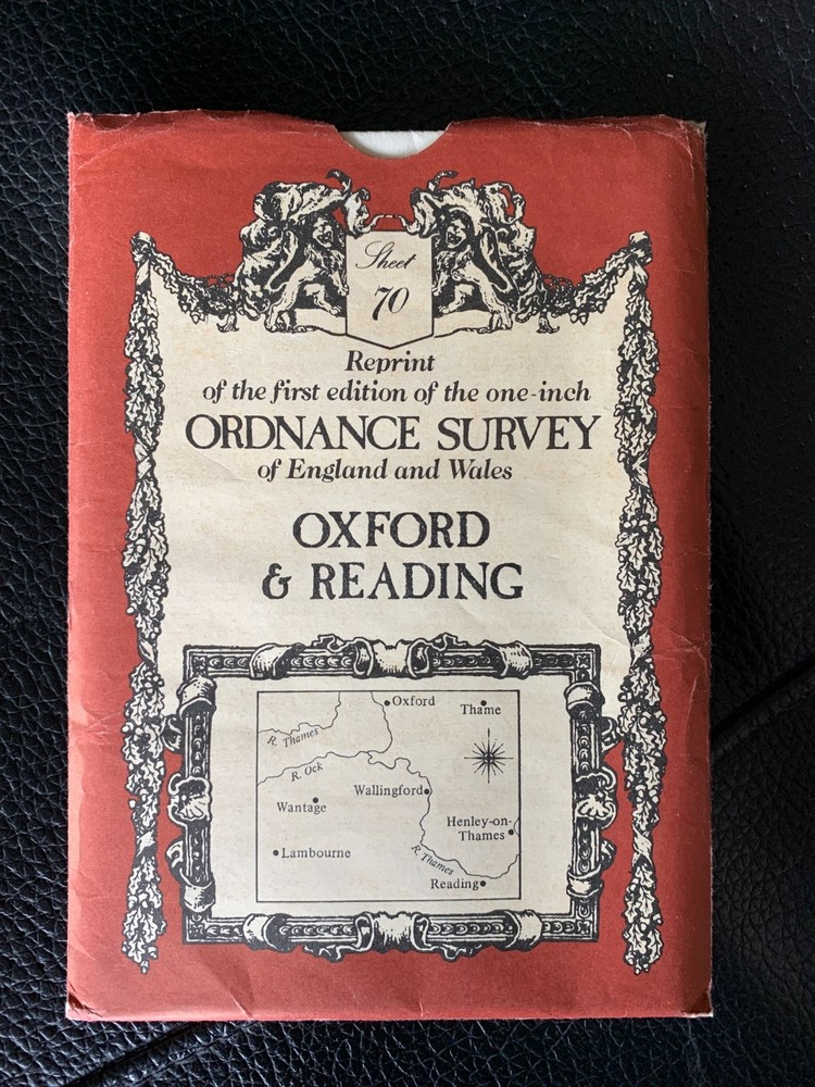 Ordnance Survey Map Reprint First Edition Oxford Reading sheet 70 one inch