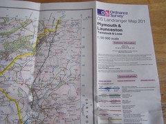 Ordnance survey Landranger map 201 Plymouth & Launceston, 2008