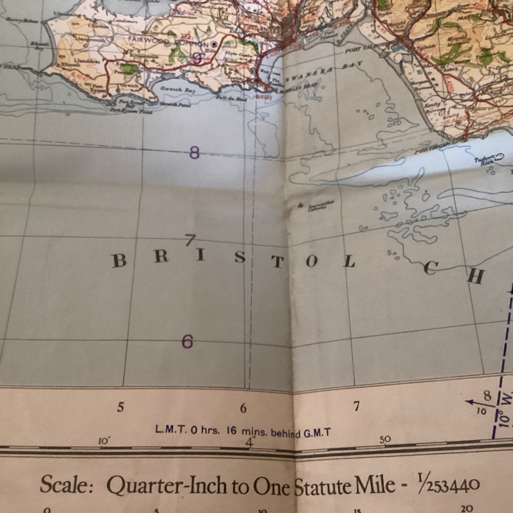 Ordnance Survey Fourth Edition 1/4″ map: sheet 11 England, South – 1946 paper
