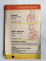 Vintage Sheet Map – Dunlop Maps – Motoring about Manchester
