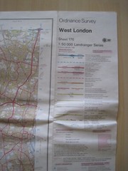 Ordnance survey map Landranger series West London sheet 176 scale 1:50 000