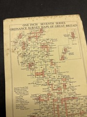 Vintage Ordnance Survey One Inch Map 7th series Cloth Mounted Snowdon