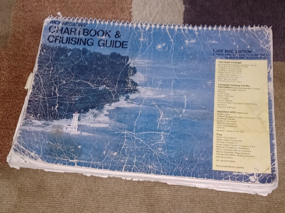 Lake Erie Edition Richardson’s Chartbook boat Cruising Guide Map Book Vtg