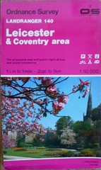 Landranger 140. Leicester & Coventry. OS 1:50,000 Map. Ordnance Survey. Vintage.