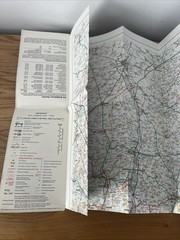 Vintage AA touring Map Of Herts & Essex 3 Miles To 1” Series