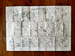 5 x Ordnance Survey Contoured Road Map 1920s 51 95 106 126 133 1 inch: 1 mile