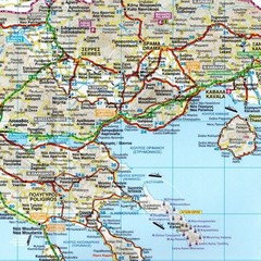 Greece Tourist and Road Map, planning, touring