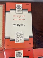 Ordnance Survey One Inch Maps 1950s 1960s Truro Torquay Fishguard Pembroke