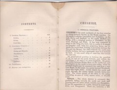 Collins county map and geography of Cheshire circa 1870 ref r14765