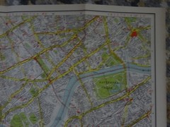 GEOGRAPHERS 4 SHEET MAP GREATER LONDON COTTON BACKED 44.25 X 34.75inch
