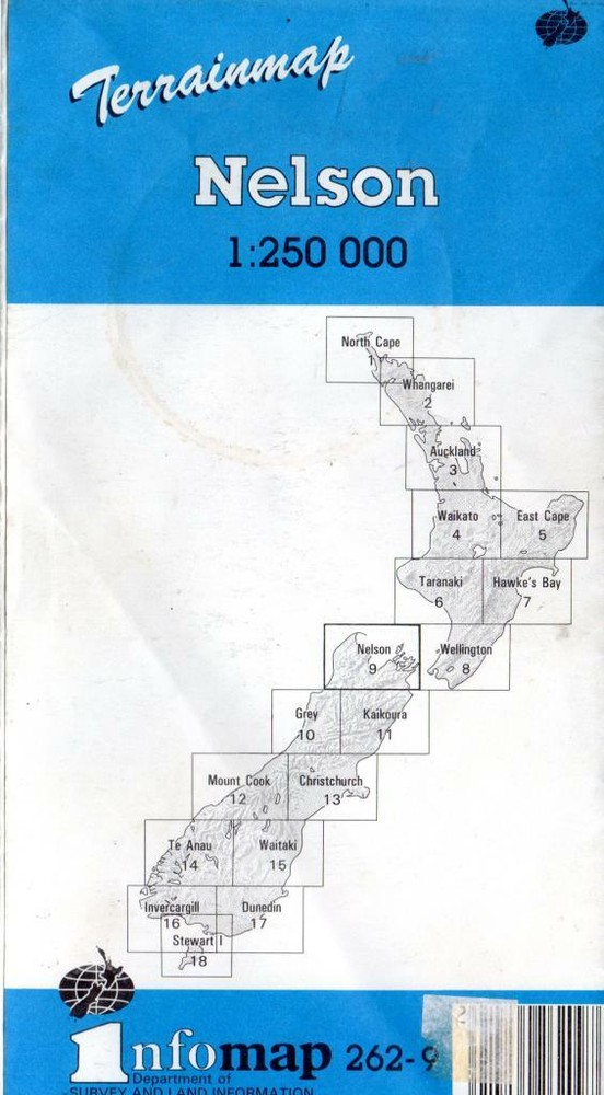 Nelson : Infomap 262-9 – Land Information NZ – Good – Map