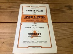 Barnett’s Official Street Plan with Index – Epsom & Ewell (1960s)