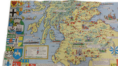 Historical Map of Scotland by L G Bullock Bartholomew Vintage
