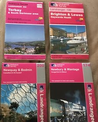 Job Lot 10 X Ordnance Survey Landranger Maps Circa1988-2008 Photos For Locations