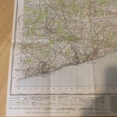 Ordnance Survey Map Hastings Sheet 184 One-Inch 1946 Vintage