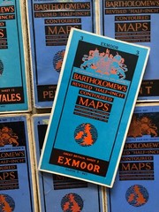 Vintage Bartholomews ‘Half-inch’ maps 1940s 1950s mid-century hand-drawn retro
