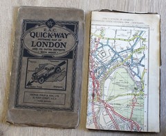 RAC Quickway Motoring Map of LONDON & Outer Districts Fold Out Colour Transport