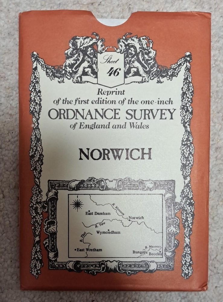 Reprint Of The First Edition One Inch Ordnance Survey England & Wales 46 Norwich